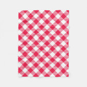 Classic Red Gingham Country Patroon Fleece Deken (Voorkant)