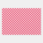 Classic Red Gingham Country Patroon Inpakpapier Vel (Voorkant)