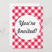 Classic Red Gingham Country Patroon Kaart (Voorkant / Achterkant)