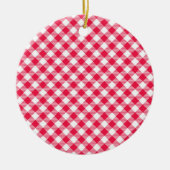 Classic Red Gingham Country Patroon Keramisch Ornament (Voorkant)