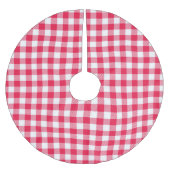 Classic Red Gingham Country Patroon Kerstboom Rok (Voorkant)