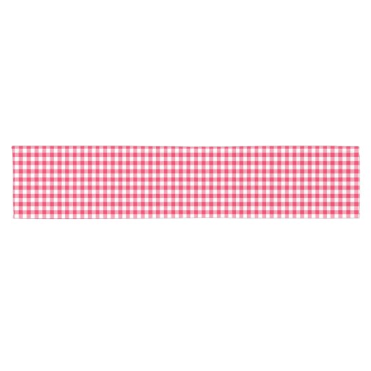 Classic Red Gingham Country Patroon Korte Tafelloper (Horizontaal)