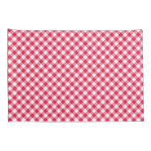 Classic Red Gingham Country Patroon Kussensloop (Achterkant-Rechts)
