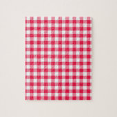 Classic Red Gingham Country Patroon Legpuzzel (Verticaal)