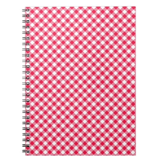 Classic Red Gingham Country Patroon Notitieboek (Voorkant)