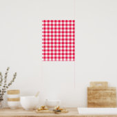 Classic Red Gingham Country Patroon Poster (Keuken)