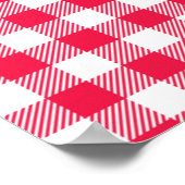 Classic Red Gingham Country Patroon Poster (Hoek)