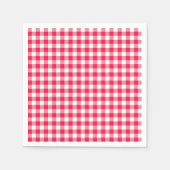 Classic Red Gingham Country Patroon Servetten (Voorkant)
