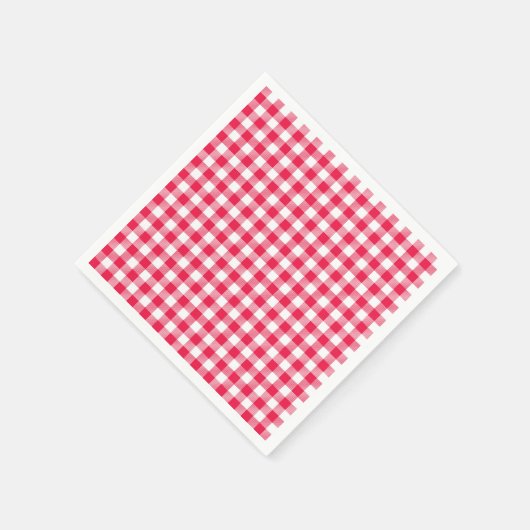 Classic Red Gingham Country Patroon Servetten (Hoek)