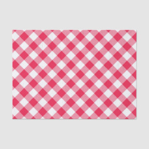 Classic Red Gingham Country Patroon Tissuepapier