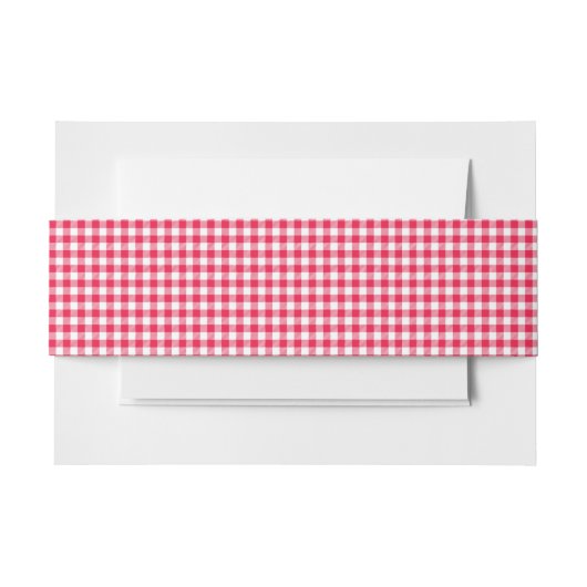 Classic Red Gingham Country Patroon Uitnodigingen Wikkel (Voorkant Voorbeeld)