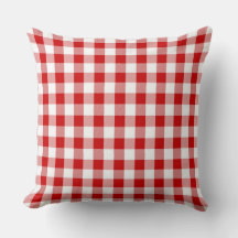 Classic Red Gingham Pattern Sierkussen
