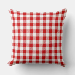 Classic Red Gingham Pattern Sierkussen