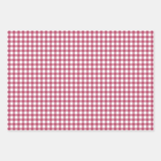 Classic Red Gingham Pset Pattern Inpakpapier Vel (Voorkant 3)