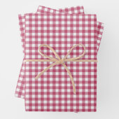 Classic Red Gingham Pset Pattern Inpakpapier Vel (In situ)