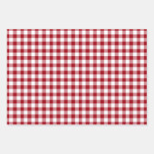 Classic Red Gingham Pset Pattern Inpakpapier Vel (Voorkant 2)