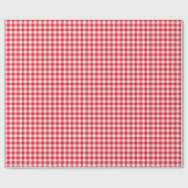 Classic Red Gingham Wrapping Paper Cadeaupapier (Vlak)