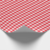 Classic Red Gingham Wrapping Paper Cadeaupapier (Hoek)