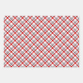 Classic Red Green Blue White Tartan Check Patroon Inpakpapier Vel (Voorkant 3)