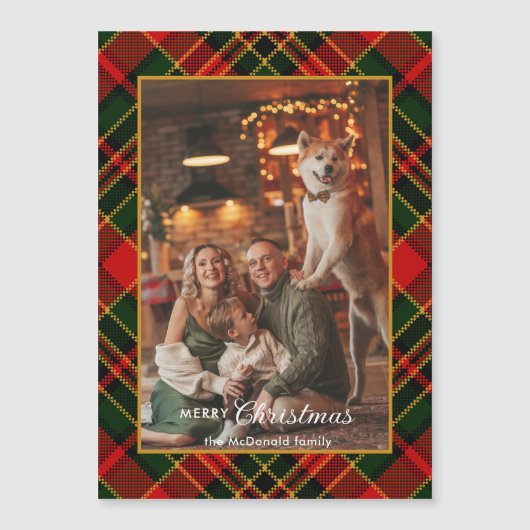 Classic Red, Green, Gold Christmas Plaid 1-Photo (Voorkant)