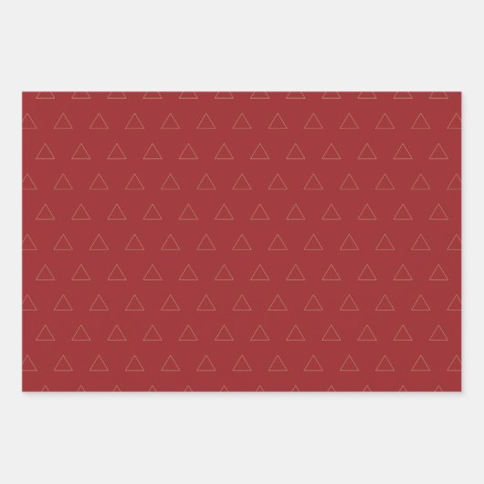 Classic Red Green Gold Merry kerst Inpakpapier Vel (Voorkant 3)