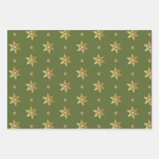 Classic Red Green Gold Merry kerst Inpakpapier Vel (Voorkant 2)