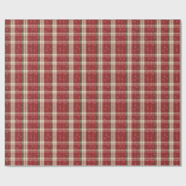 Classic Red & Green Holiday Tartan Snowflakes Cadeaupapier