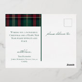 Classic Red Green Plaid Feestdagen Bulb Foto (Achterkant)