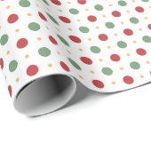 Classic Red & Green Polka Dot Cadeaupapier (Rol Hoek)