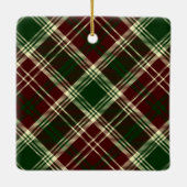 Classic Red Green Pset Personalized Pet Dog Foto Keramisch Ornament (Achterkant)