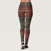 Classic Red Green Repeating Tartan Plaid Leggings (Achterkant)