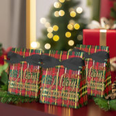 Classic Red & Green Tartan “Merry Christmas” Favor Bedankdoosjes