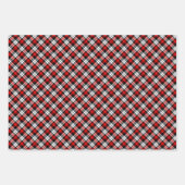Classic Red Green White Tartan Check Patroon Inpakpapier Vel (Voorkant 2)