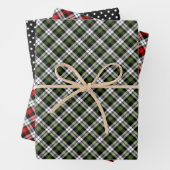 Classic Red Green White Tartan Check Patroon Inpakpapier Vel (In situ)