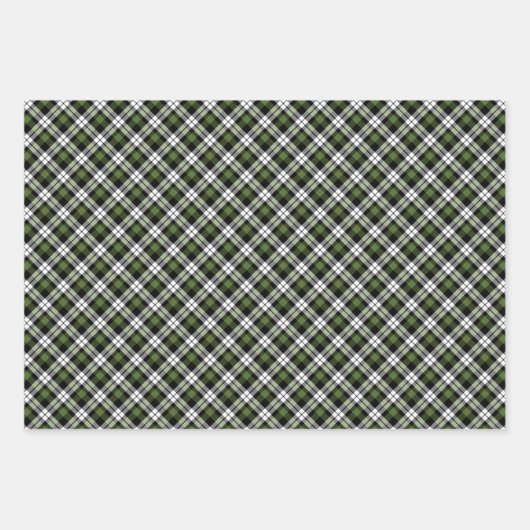 Classic Red Green White Tartan Check Patroon Inpakpapier Vel (Voorkant)