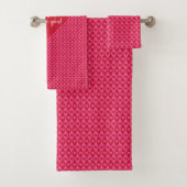 Classic Red Hearts Love Gift Valentine Bath Towel Bad Handdoek (Insitu)