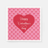 Classic Red Hearts Love Valentine Napkins Servet (Voorkant)