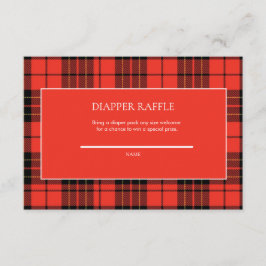 Classic Red Inspired Baby Shower Enclosure Card Informatiekaartje