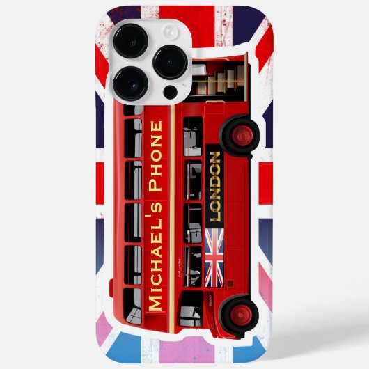 Classic Red London Double-Decker Bus Case-Mate iPhone Case (Achterkant)