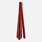Classic Red Maroon White Striped Neck Tie Stropdas (Voorkant)