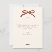 Classic Red Merry Christmas Photo Card Feestdagenkaart (Achterkant)