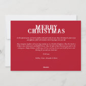 Classic Red Merry Christmas Photo  Feestdagenkaart (Achterkant)