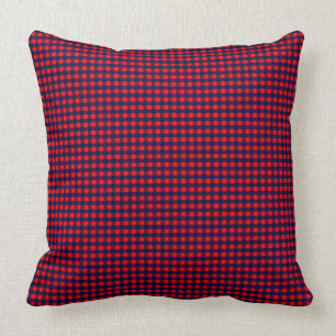 Classic Red Navy Blue Gingham Pattern Sierkussen