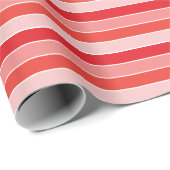 Classic Red Oranje Pajama Stripes Patroon Cadeaupapier (Rol Hoek)