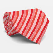 Classic Red Oranje Pajama Stripes Patroonpatroon S Stropdas (Opgerold)