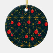 Classic Red Ornaments Ceramic Christmas Ornament (Voorkant)