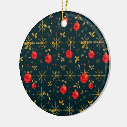 Classic Red Ornaments Ceramic Christmas Ornament (Links)