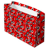 Classic Red Paisley Print Bandana Pattern Occasion Groot Cadeauzakje (Achterkant Gekanteld)