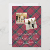 Classic Red Plaid Christmas Kaart (Achterkant)