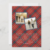 Classic Red Plaid Christmas Kaart (Achterkant)